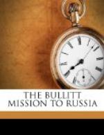 The Bullitt Mission to Russia by William Bullitt