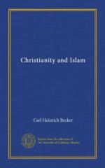 Christianity and Islam by Carl Heinrich Becker