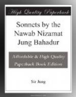 Sonnets by the Nawab Nizamat Jung Bahadur by 