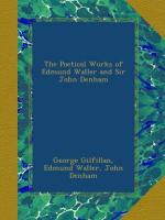 Poetical Works of Edmund Waller and Sir John Denham by Edmund Waller