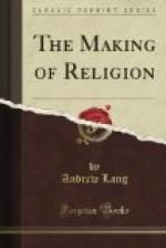 The Making of Religion by Andrew Lang