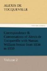 Correspondence & Conversations of Alexis de Tocqueville with Nassau William Senior from 1834 to 1859, Volume 2 by Alexis De Tocqueville
