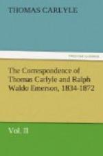 The Correspondence of Thomas Carlyle and Ralph Waldo Emerson, 1834-1872, Vol II. by Thomas Carlyle