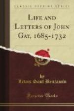 Life And Letters Of John Gay (1685-1732) by 