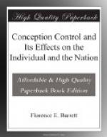 Conception Control and Its Effects on the Individual and the Nation by 