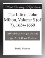 The Life of John Milton, Volume 5 (of 7), 1654-1660 by David Masson