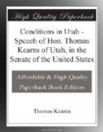Conditions in Utah by Thomas Kearns