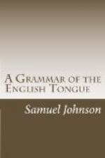 A Grammar of the English Tongue by Samuel Johnson