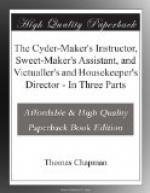 The Cyder-Maker's Instructor, Sweet-Maker's Assistant, and Victualler's and Housekeeper's Director by Thomas Chapman