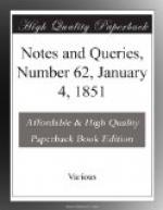 Notes and Queries, Number 62, January 4, 1851 by 