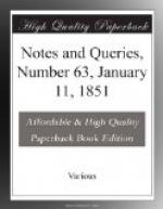 Notes and Queries, Number 63, January 11, 1851 by 