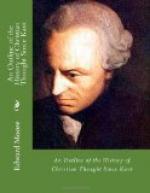 An Outline of the History of Christian Thought Since Kant by 