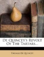 De Quincey's Revolt of the Tartars by Thomas de Quincey