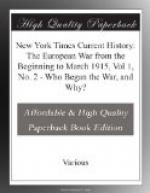 New York Times Current History: The European War from the Beginning to March 1915, Vol 1, No. 2 by 