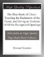The Blue Book of Chess by Howard Staunton