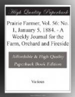 Prairie Farmer, Vol. 56: No. 1, January 5, 1884. by 