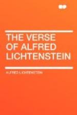 The Verse of Alfred Lichtenstein by 