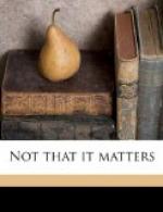 Not that it Matters by A. A. Milne