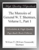 The Memoirs of General W. T. Sherman, Volume I., Part 1 by William Tecumseh Sherman