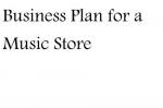 Business Plan for a Music Store by 