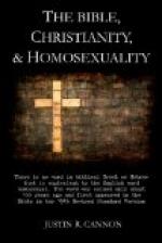 Review of Passages on Homosexuality in The Bible by 