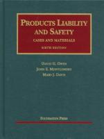 Product Safety and Liability by 