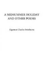 A Midsummer Holiday and Other Poems by Algernon Swinburne