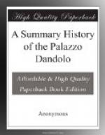 A Summary History of the Palazzo Dandolo
