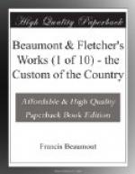 Beaumont & Fletcher's Works (1 of 10) - the Custom of the Country by Francis Beaumont