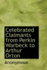 Celebrated Claimants from Perkin Warbeck to Arthur Orton by 