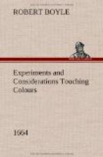 Experiments and Considerations Touching Colours (1664)