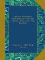 Hebraic Literature; Translations from the Talmud, Midrashim and