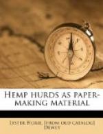 Hemp Hurds as Paper-Making Material