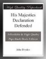 His Majesties Declaration Defended by John Dryden