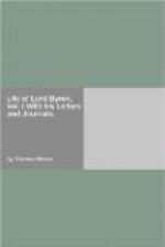 Life of Lord Byron, Vol. I by Thomas Moore