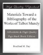 Materials Toward a Bibliography of the Works of Talbot Mundy