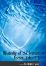 Minstrelsy of the Scottish border, Volume 1