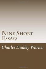 Nine Short Essays by Charles Dudley Warner