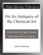 On the Antiquity of the Chemical Art