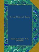 On the Choice of Books by Thomas Carlyle