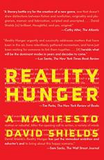 Reality Hunger by David Shields