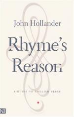 Rhyme's Reason: A Guide to English Verse by John Hollander