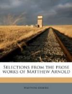 Selections from the Prose Works of Matthew Arnold