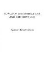 Songs of the Springtides and Birthday Ode by Algernon Swinburne