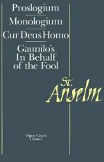 St. Anselm: Basic Writings by St. Anselm