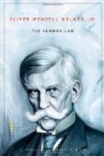 The Common Law by Oliver Wendell Holmes, Jr.