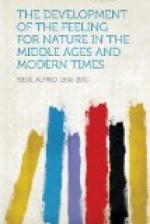 The Development of the Feeling for Nature in the Middle Ages and Modern Times by 