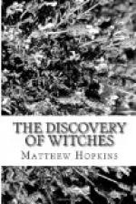 The Discovery of Witches by Matthew Hopkins