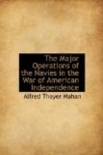 The Major Operations of the Navies in the War of American Independence by Alfred Thayer Mahan