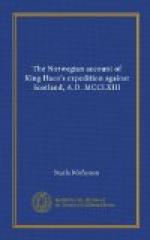 The Norwegian account of Haco's expedition against Scotland, A.D. MCCLXIII.